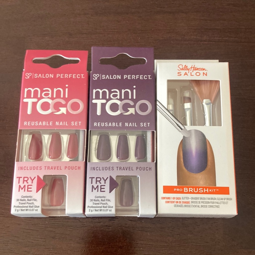 Salon Perfect Mani To Go Set (2) & Pro Brush Kit